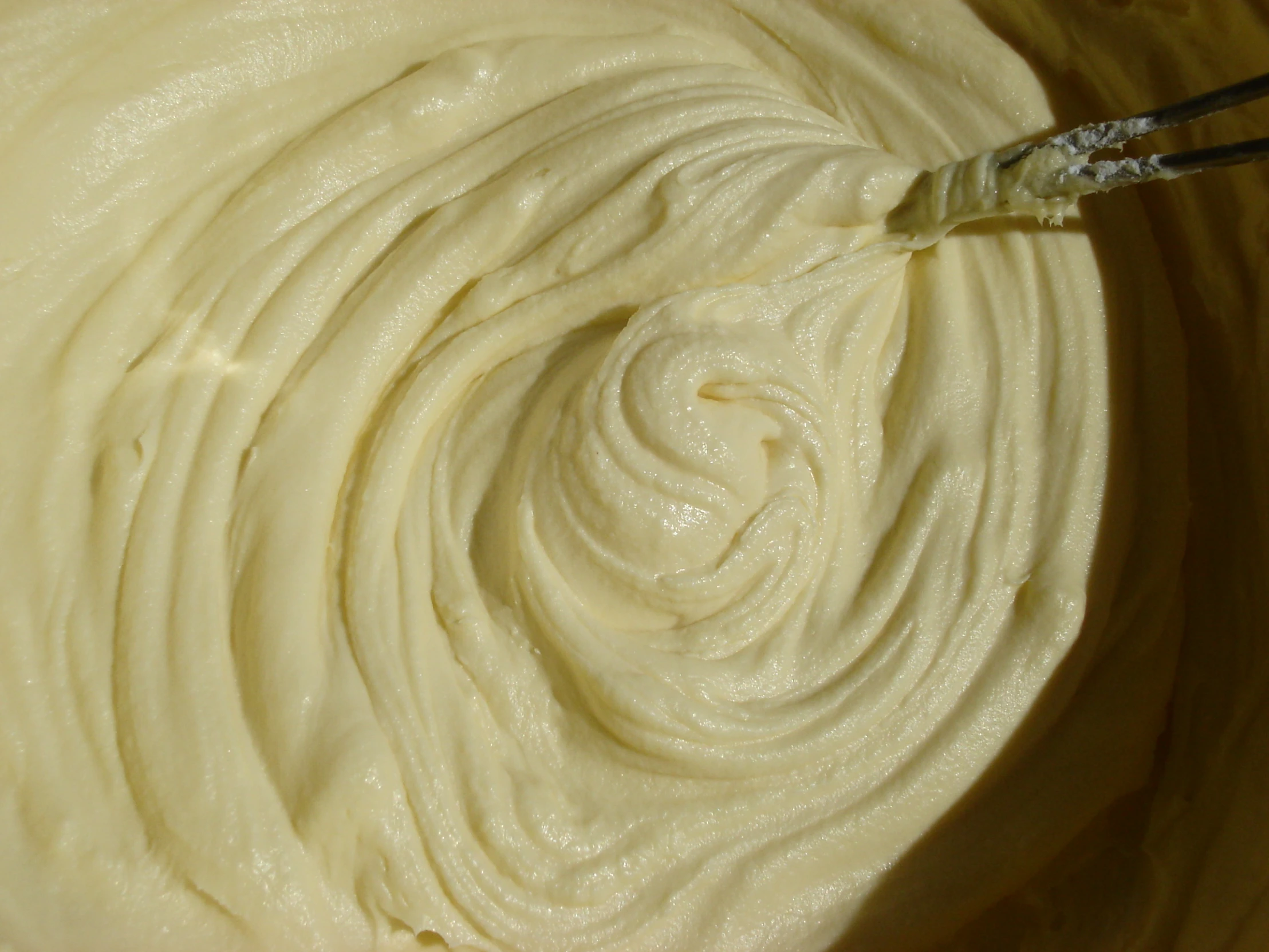 the white icing is being made from food