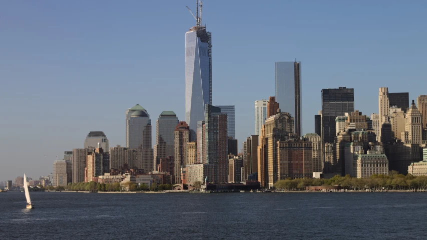 the skyline of manhattan as seen from across the water