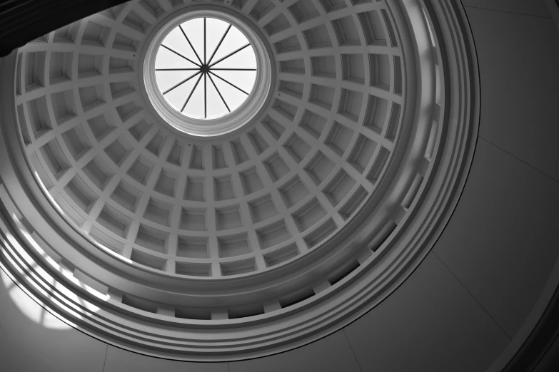 a round window with a white and black background