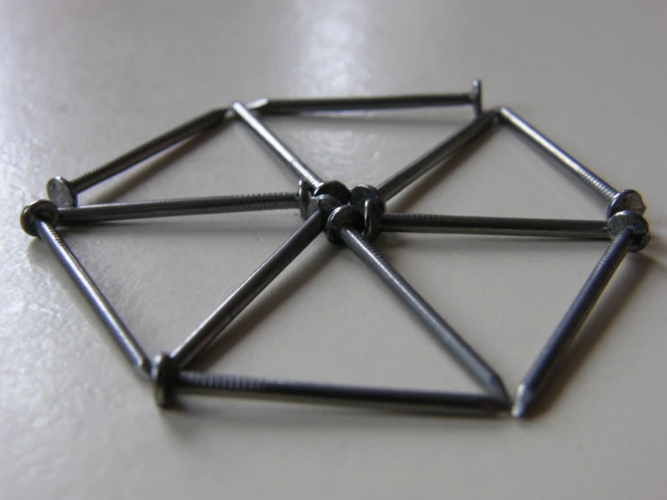 an image of four hexagons on a table