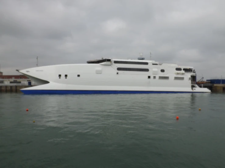 a big boat floating in a big body of water