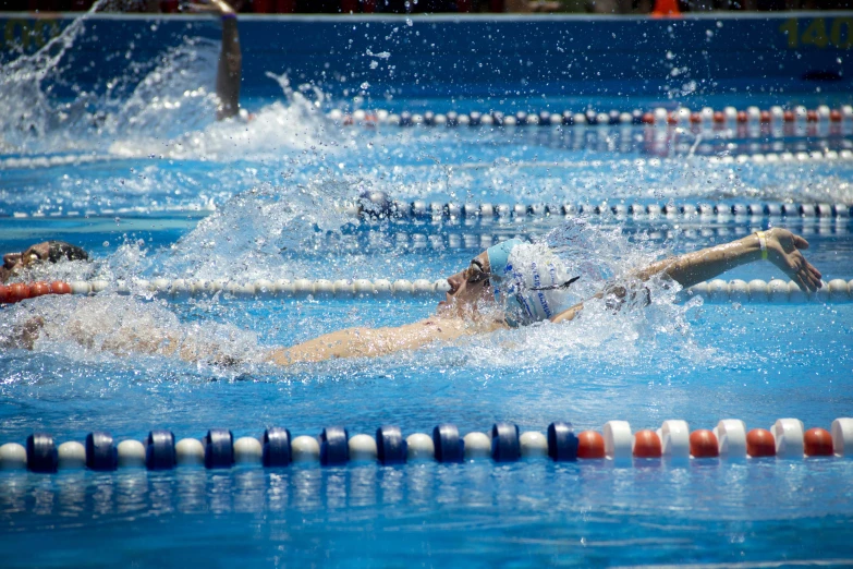 the swimmers are having trouble with the water