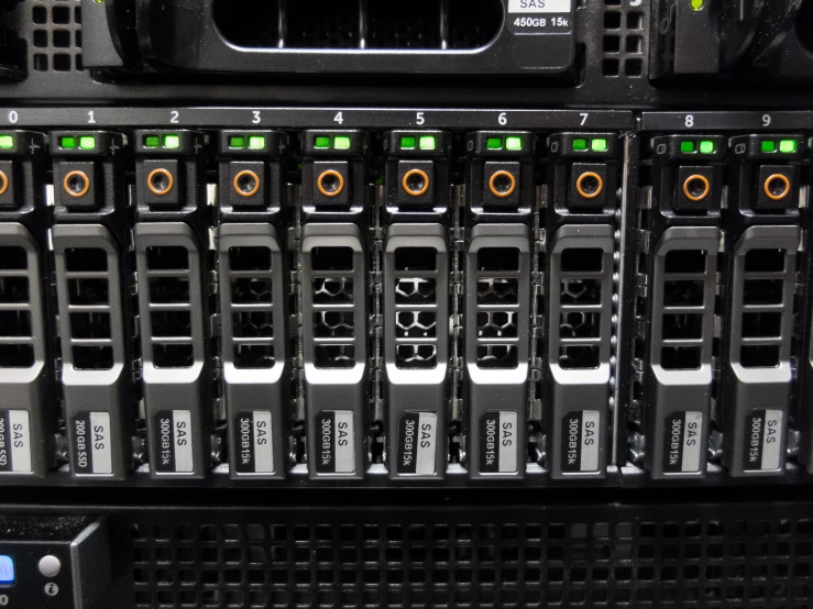 the servers have two green / red lights on each of them