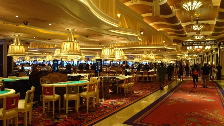 people standing around a casino playing crapjacks