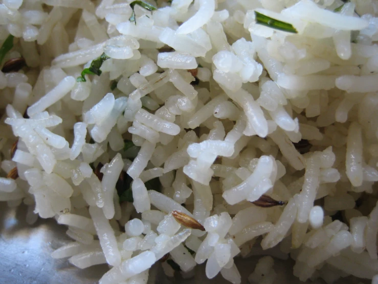 rice has been cooked with the help of a knife