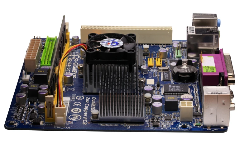 there is a motherboard and cpu on this table