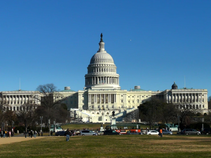 view of the capitol building from across the field