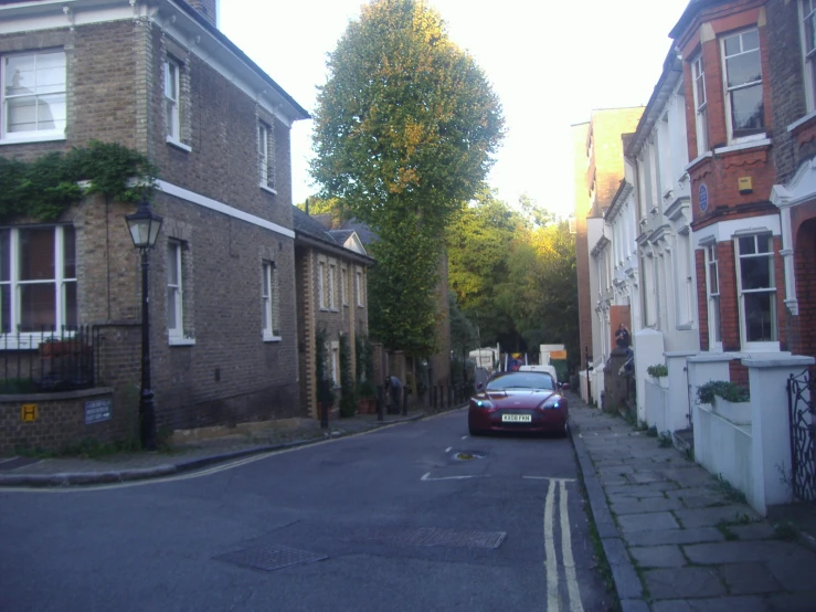 car parked on the side of an empty road