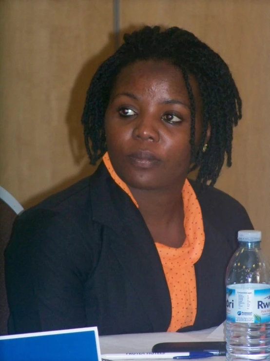 an african american woman with dreadlocks in an interview