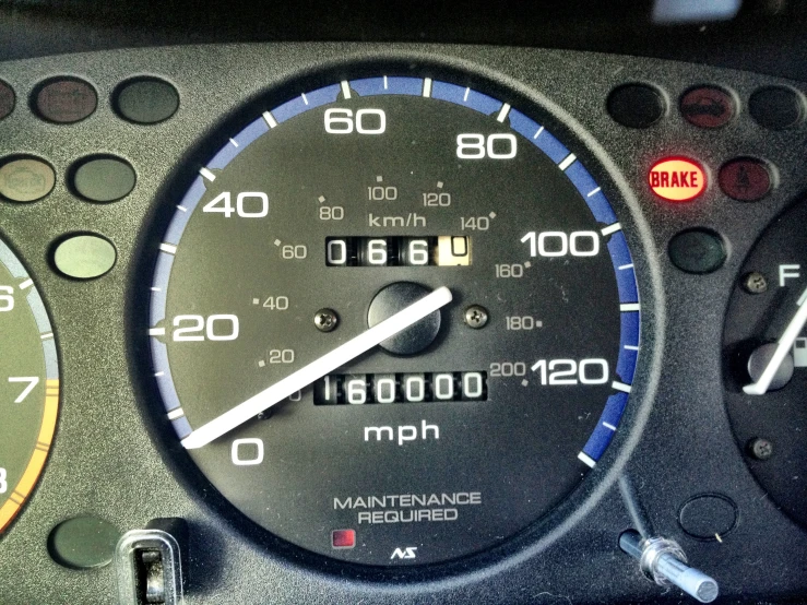 the dash lights on the interior of a car