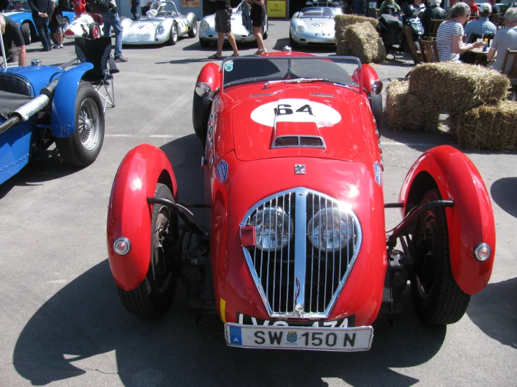 a vintage car at a antique car and auto show