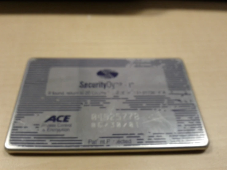 a close up po of an electronic security card