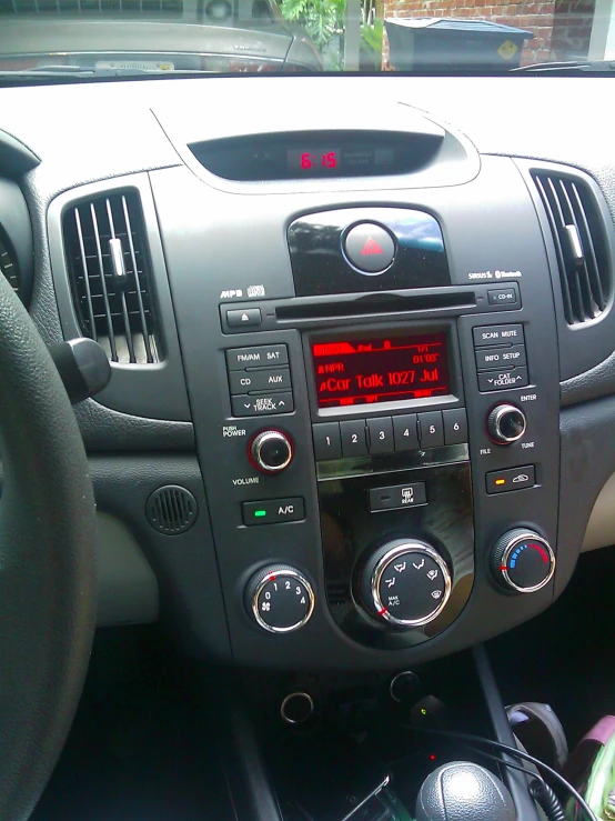 there is a car dashboard with an electronic display