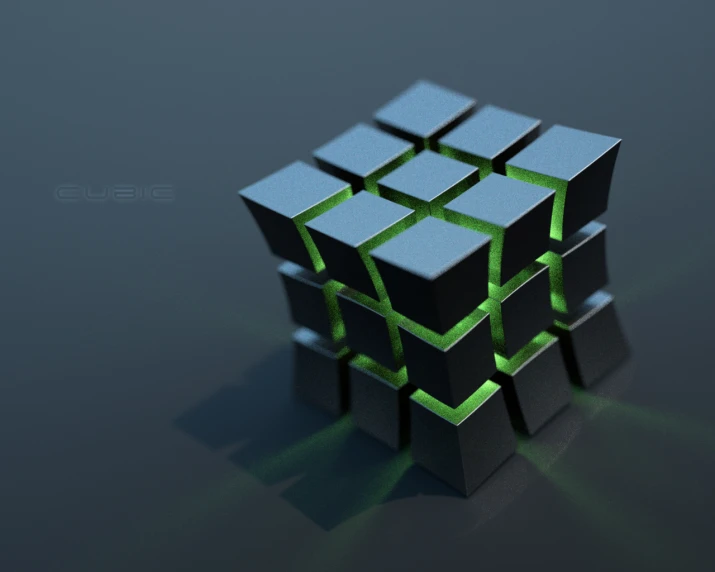 this is a 3d rendering of an abstract cube