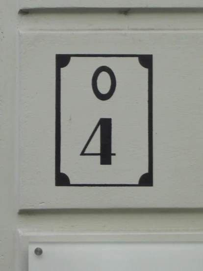 closeup of a sign indicating that there is no 4