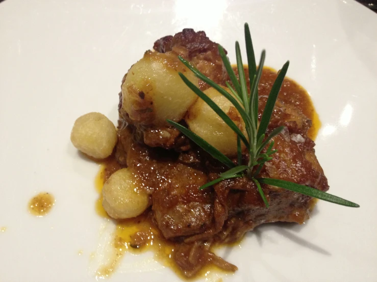 a close up of food on a plate on a table