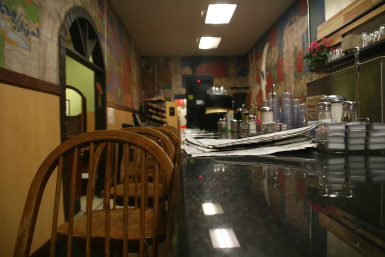 the kitchen has been cleaned and ready to use