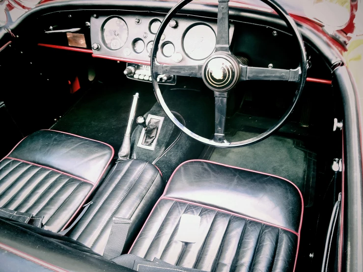 dashboard and dash panel of vintage car