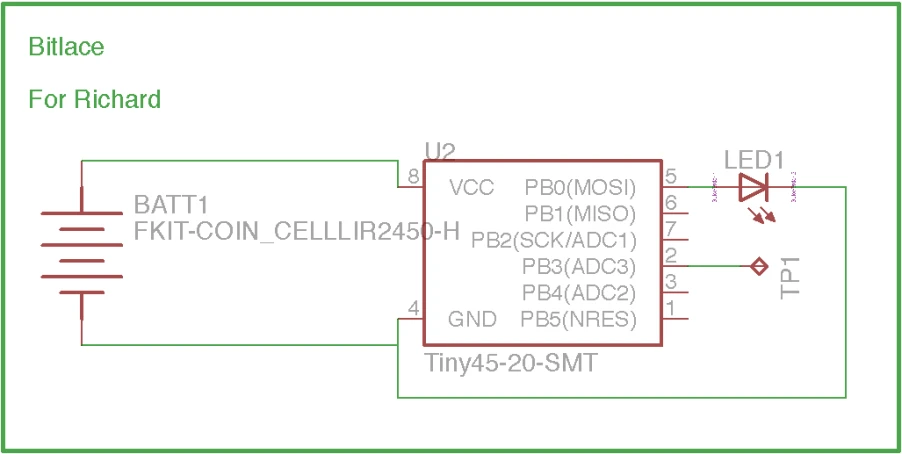 a simple electronic circuit using an atmm