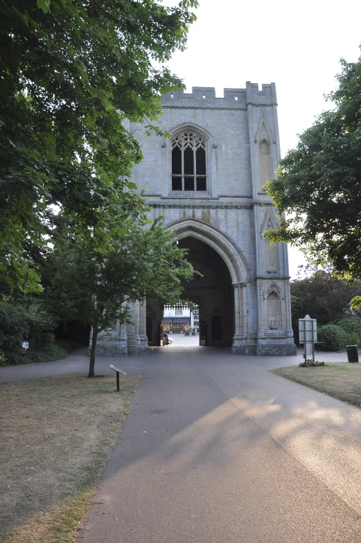 this is the entrance to a large building