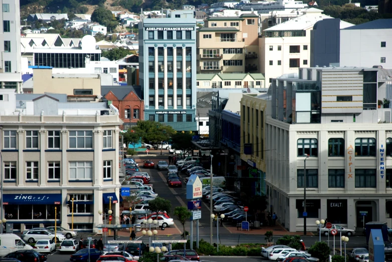 a bunch of cars that are sitting in the street