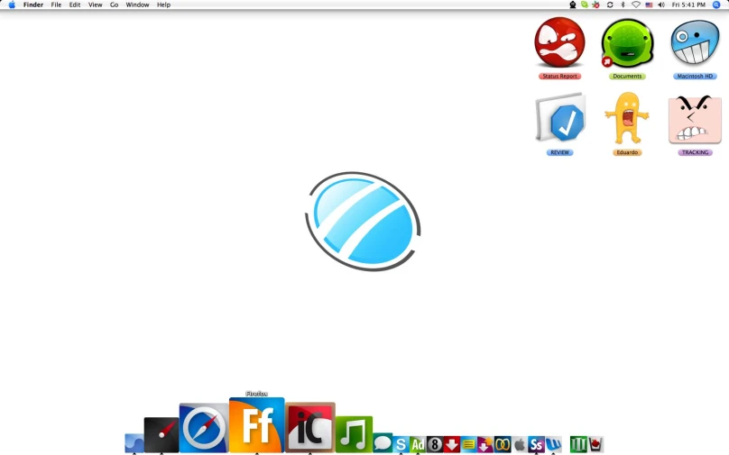 a picture of a blue and white logo on a computer screen