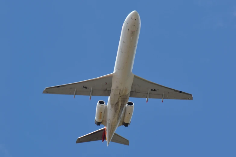 the tail of an airplane flies through the air