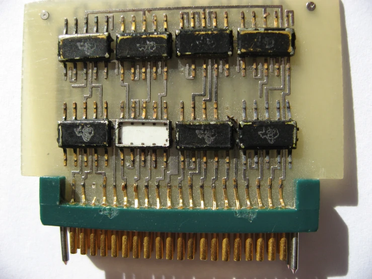 a computer device has various electronic components on it