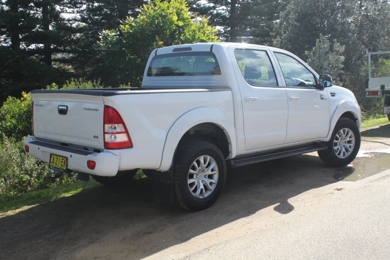 a truck parked on the side of the road