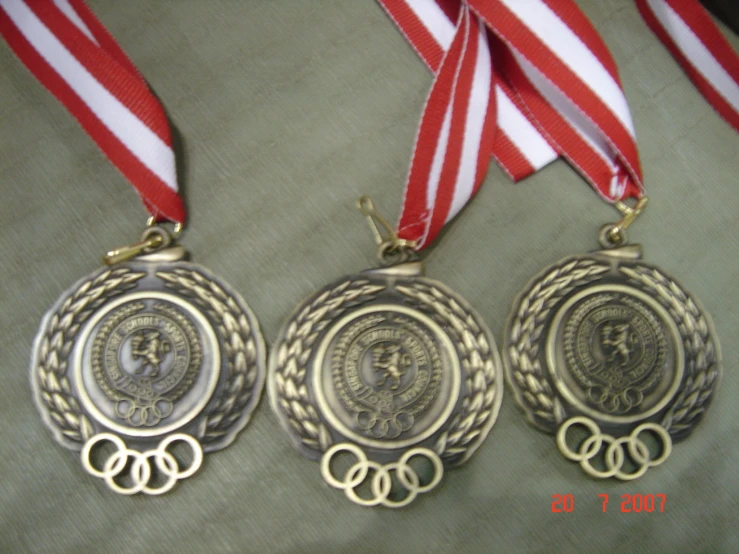 the medals for sports is displayed on display