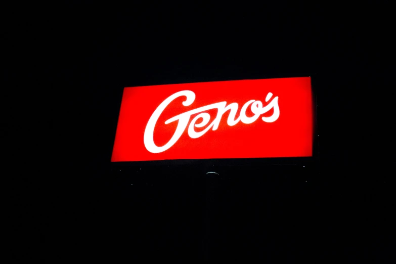 the logo for georges in an illuminated sign