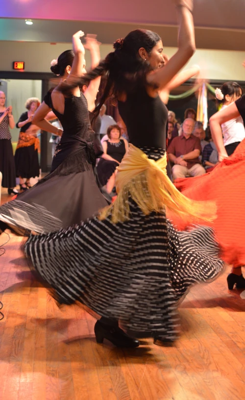 a group of people who are dancing together