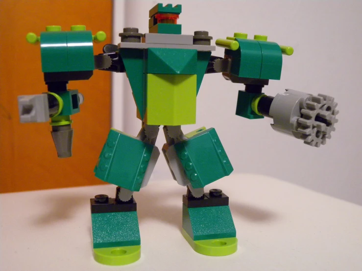 a toy robot has been made out of lego blocks