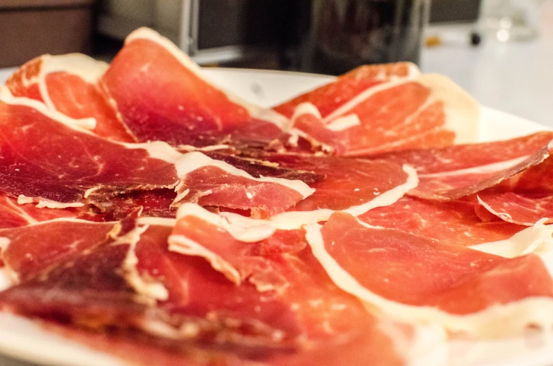 large pieces of food sit on a plate