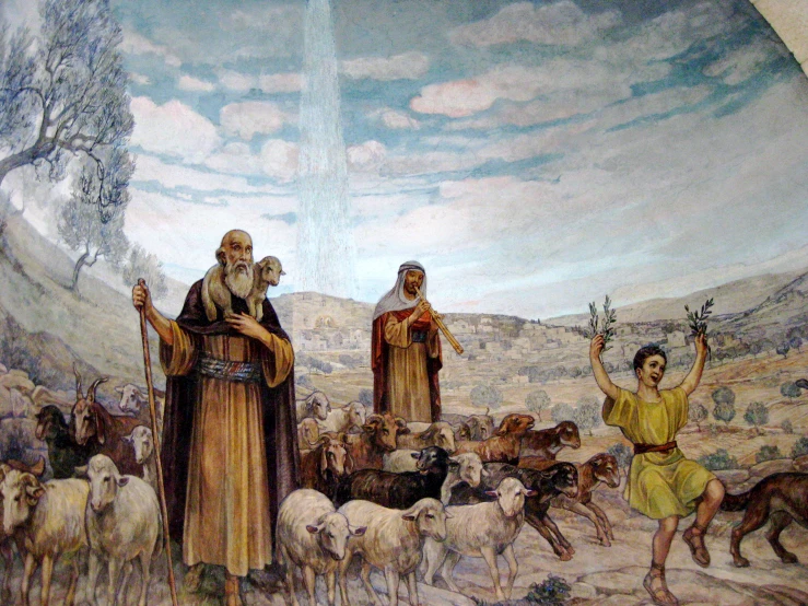 a painting depicting the arrival of the new king