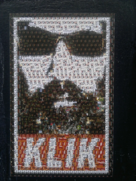 a portrait with sunglasses and text that reads jesus on it