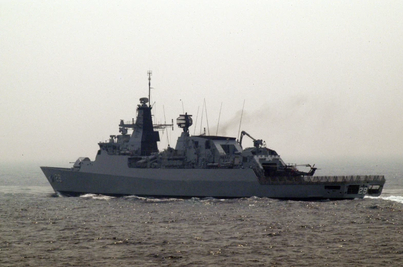 a large boat out in the ocean