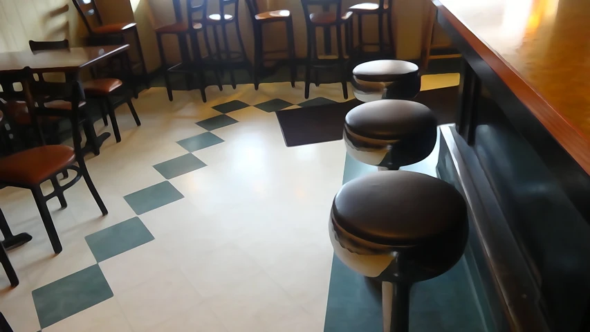 the stools in the room are different shaped