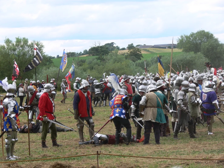 an image of a battle with people dressed up