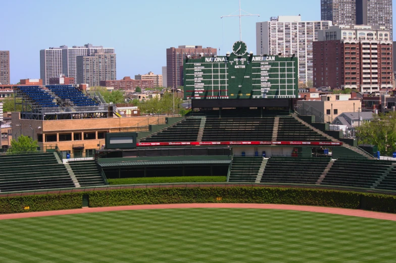 a very large stadium in the middle of a city