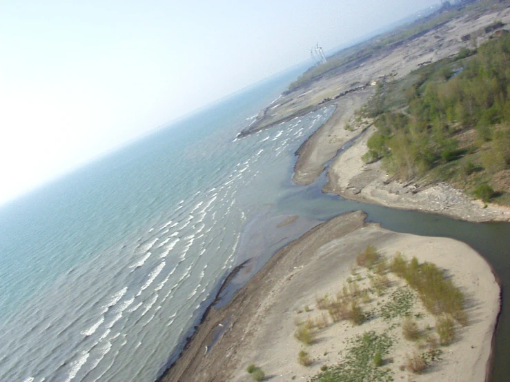 an aerial s of a coastline along the coast