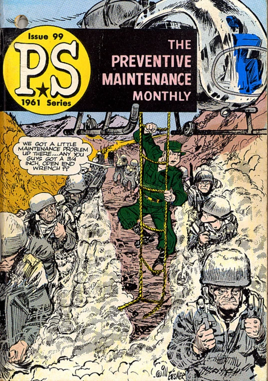 an image of a comic cover for the prevent maintenance manual