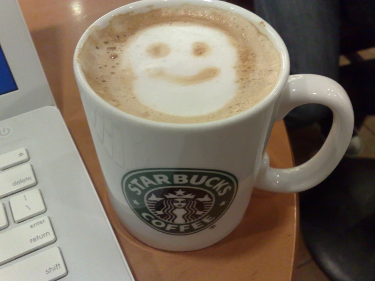 a cup of coffee on top of a table