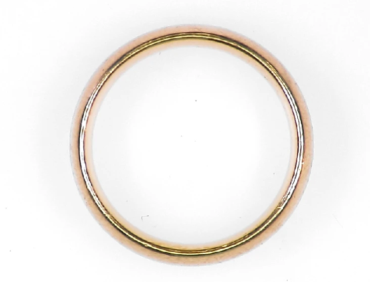 a thin yellow gold band with rounded edges