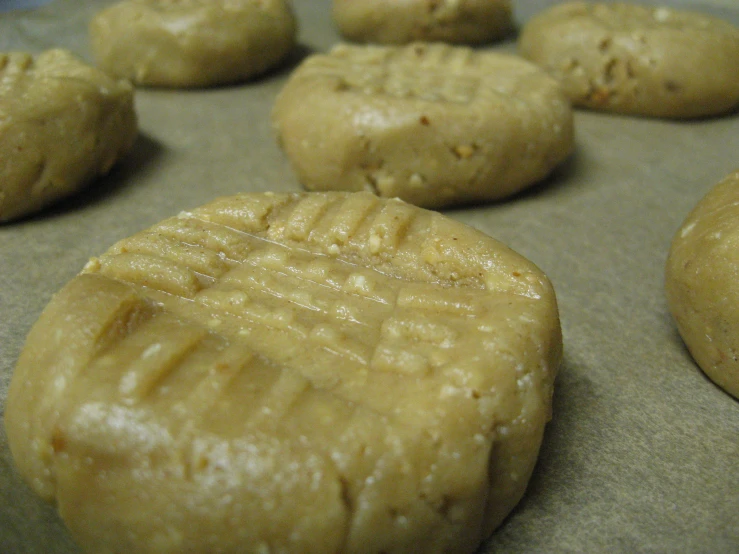 peanut er cookies are ready to be baked in the oven
