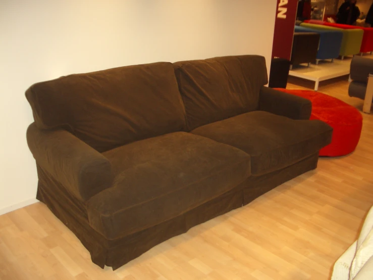 a couch on the floor in a room