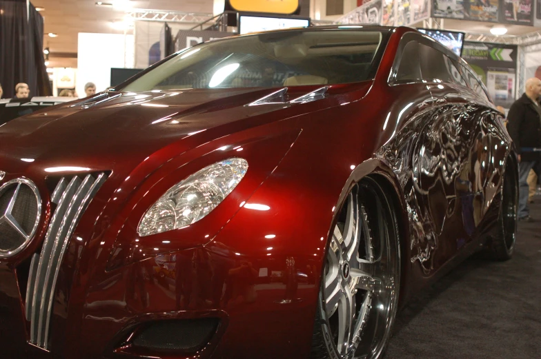 a close - up s of a car's shiny chrome paint