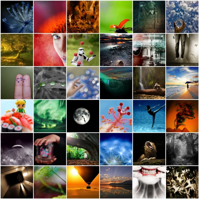 a group of many different pictures that are grouped together
