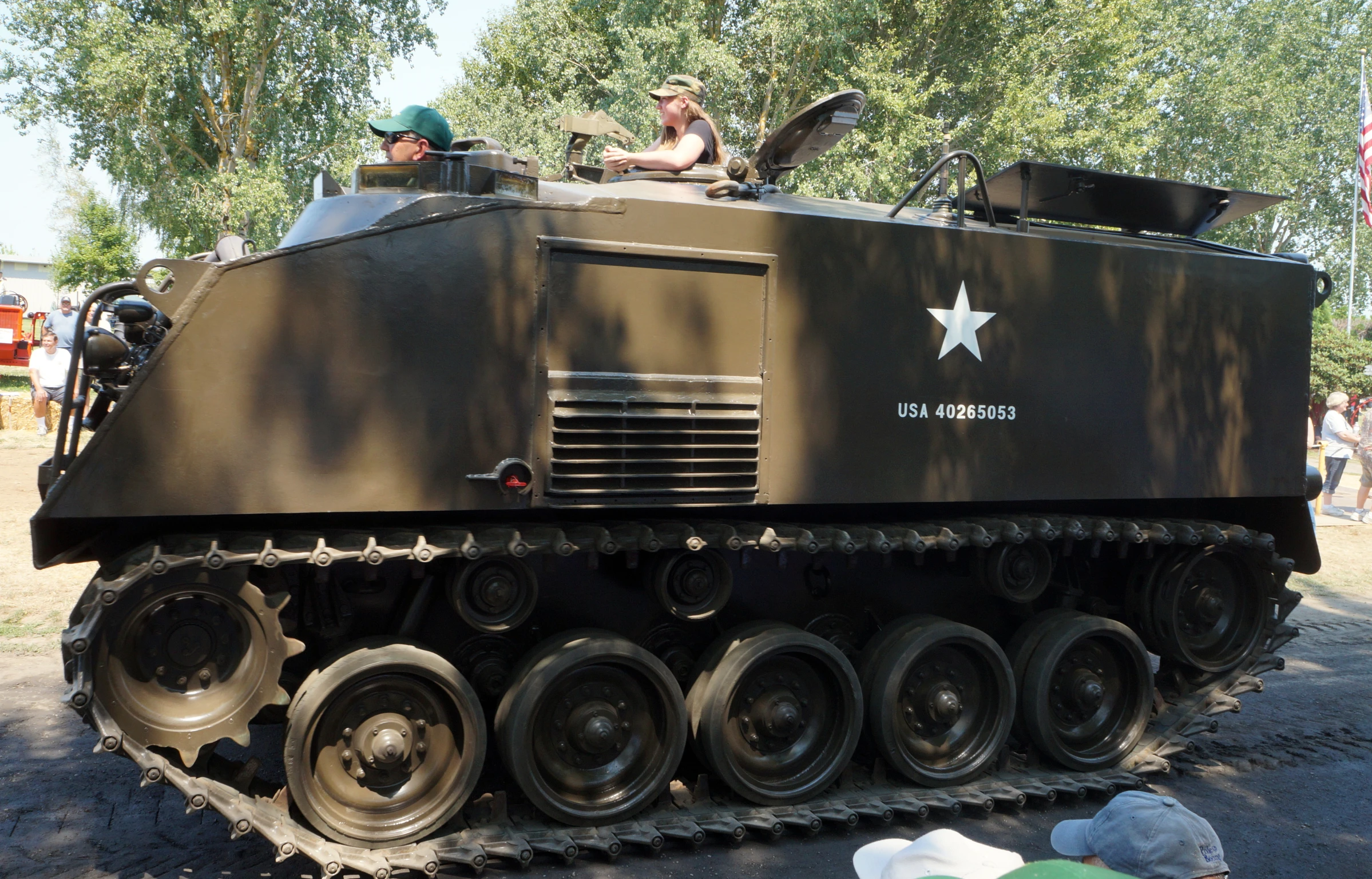 a tank with the army insignia on it