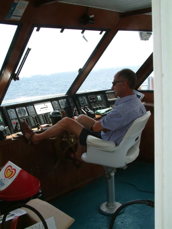 a person on a boat in the water